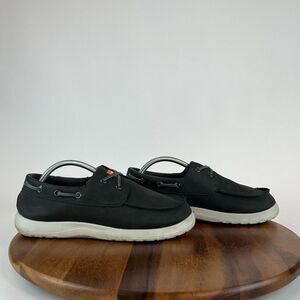 Mens Soft Science Gray Leather Comfort Deck Boat Shoes Loafers‎ Size 9 M GUC